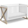 imageStorkcraft Equinox GrowwithMe Convertible Crib White ampamp Vintage Driftwood  GREENGUARD Gold Certified Converts to Toddler Bed ampamp Daybed Fits Standard Crib MattressWhiteDriftwood