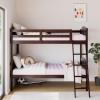 imageStorkcraft Long Horn TwinOverTwin Bunk Bed White  GREENGUARD Gold Certified Converts to Two Twin Beds Wood Bunk Bed for Kids BedroomEspresso