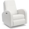 imageStorkcraft Santa Monica Power Recliner Swivel Glider Ivory Basketweave  Effortless Electronic Power Recline USBA ampamp USBC ChargerIvory Basketweave