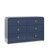imageStorkcraft Santos 6 Drawer Bedroom Dresser Olive ampamp Natural  GREENGUARD Gold Certified Dresser for Kids Bedroom with Interlocking Drawer SystemMidnight Blue With Natural