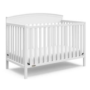Graco Benton 5-in-1 Convertible Crib (White) – GREENGUARD Gold Certified, Converts from Baby Crib to Toddler Bed, Daybed and Full-Size Bed, Fits Standard Full-Size Crib Mattress(White)