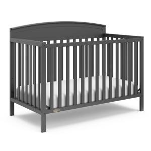Graco Benton 5-in-1 Convertible Crib (White) – GREENGUARD Gold Certified, Converts from Baby Crib to Toddler Bed, Daybed and Full-Size Bed, Fits Standard Full-Size Crib Mattress(Grey)