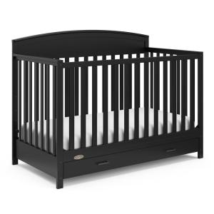 Graco Benton 5-in-1 Convertible Crib (White) – GREENGUARD Gold Certified, Converts from Baby Crib to Toddler Bed, Daybed and Full-Size Bed, Fits Standard Full-Size Crib Mattress(Black)