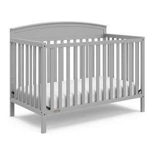 Graco Benton 5-in-1 Convertible Crib (White) – GREENGUARD Gold Certified, Converts from Baby Crib to Toddler Bed, Daybed and Full-Size Bed, Fits Standard Full-Size Crib Mattress(Pebble Gray)