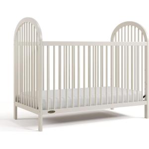 Graco Olivia Convertible Crib (White) – GREENGUARD Gold Certified, 100% Solid Wood, Fits Standard Crib Mattress, Converts to Toddler Bed and Daybed, 4 Adjustable Mattress Heights(Frosted Oat)