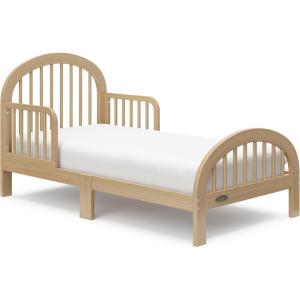 Graco Olivia Toddler Bed (Driftwood) – GREENGUARD Gold Certified, Includes Toddler Safety Guardrails, Fits Standard Crib & Toddler Mattress, Stylish Arched Design(Driftwood)