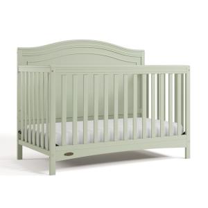 Graco Paris 4-in-1 Convertible Crib (White) – GREENGUARD Gold Certified, Converts to Toddler Bed and Daybed, Fits Standard Full-Size Crib Mattress, Adjustable Mattress Support Base(Sage)