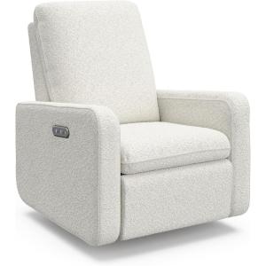 Graco Teddi Power Recliner Swivel Glider (Ivory Boucle) – Electronic Power Recline, USB-A & USB-C Charger, Premium Cushioning & Comfort(Ivory Boucle)