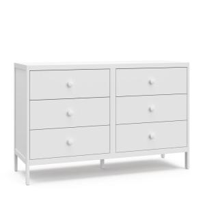 Graco Theo 6 Drawer Dresser (White) – GREENGUARD Gold Certified, Interlocking Drawer System, Dresser Drawer Organizer for Nursery & Kids Bedroom(White)