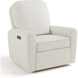 Storkcraft Amalfi Deluxe Power Recliner Swivel Glider (Ivory Boucle) – Premium Electronic Power Recliner for Nursery, Includes Dual-USB Charging Port with USB-A & USB-C, Glider Rocking Chair(Ivory Boucle)