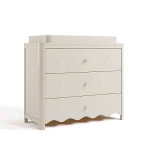 Storkcraft Casablanca 3 Drawer Chest with Removable Changing Topper (Frosted Oat) – GREENGUARD Gold Certified Wood Dresser for Baby & Kids, Interlocking Drawer System for Safety(Frosted Oat)
