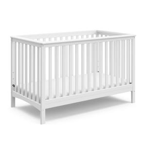 Storkcraft Hillcrest 4-in-1 Convertible Crib (Natural) – Converts to Daybed, Toddler Bed, and Full-Size Bed, Fits Standard Full-Size Crib Mattress, Adjustable Mattress Support Base(White)