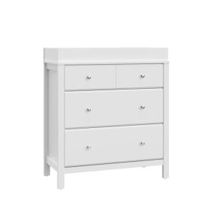 Storkcraft Horizon 3 Drawer Chest with Changing Topper (White) – GREENGUARD Gold Certified, Includes Removable Changing Table Topper, Chest of Drawers for Nursery & Kids Bedroom(White)