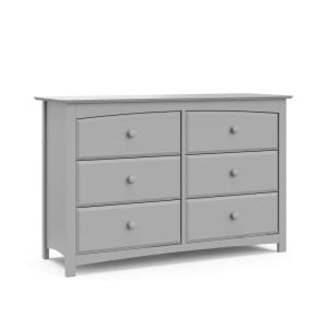 Storkcraft Kenton 5 Drawer Dresser (White) for Kids Bedroom, Nursery Dresser Organizer, Chest of Drawers with 5 Drawers, Universal Design for Children’s Bedroom(Pebble Gray)