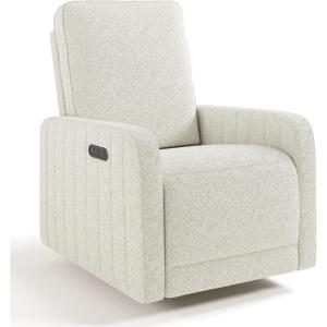 Storkcraft Kyoto Deluxe Extra-Wide Power Recliner Swivel Glider (Ivory Boucle) – Premium Electronic Power Recliner for Nursery, Includes Dual-USB Charging Port, Extra Wide Glider Rocking Chair(Ivory Boucle)