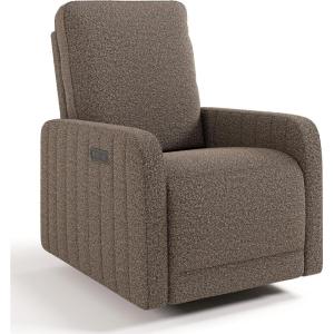 Storkcraft Kyoto Deluxe Extra-Wide Power Recliner Swivel Glider (Ivory Boucle) – Premium Electronic Power Recliner for Nursery, Includes Dual-USB Charging Port, Extra Wide Glider Rocking Chair(Mountain Brown Boucle)