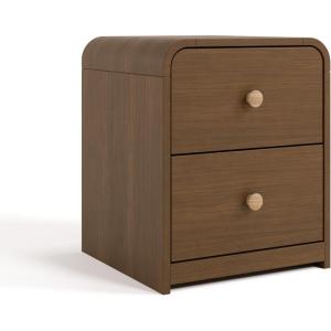 Storkcraft Next Santos 2-Drawer Nightstand (Olive with Natural) – GREENGUARD Gold Certified, Pre-Installed Drawer Tracks for Easier Assembly, Nightstand Organizer for Kids Bedroom(Hazelnut With Natural)