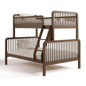 Storkcraft Pasadena Toddler Bed (White with Driftwood) – GREENGUARD Gold Certified, Fits Standard Full-Size Crib & Toddler Mattress, Toddler Safety Guardrails Included, Complete Design with Footboard(Hazelnut)