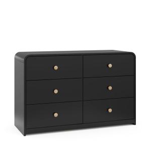 Storkcraft Santos 6 Drawer Bedroom Dresser (Olive & Natural) – GREENGUARD Gold Certified Dresser for Kids Bedroom with Interlocking Drawer System(Black With Natural)