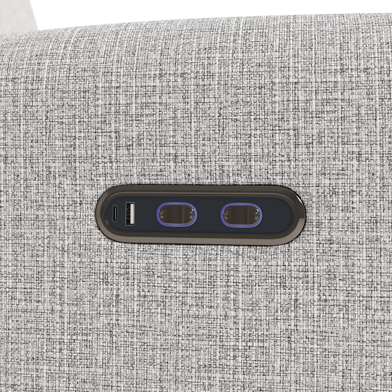 imageGraco Bellwood Power Recliner Swivel Glider Dune Basketweave Electronic Power Recliner for Nursery Includes DualUSB Charging Port for USBA ampamp USBC Glider Rocking Chair with Full ReclineSteel