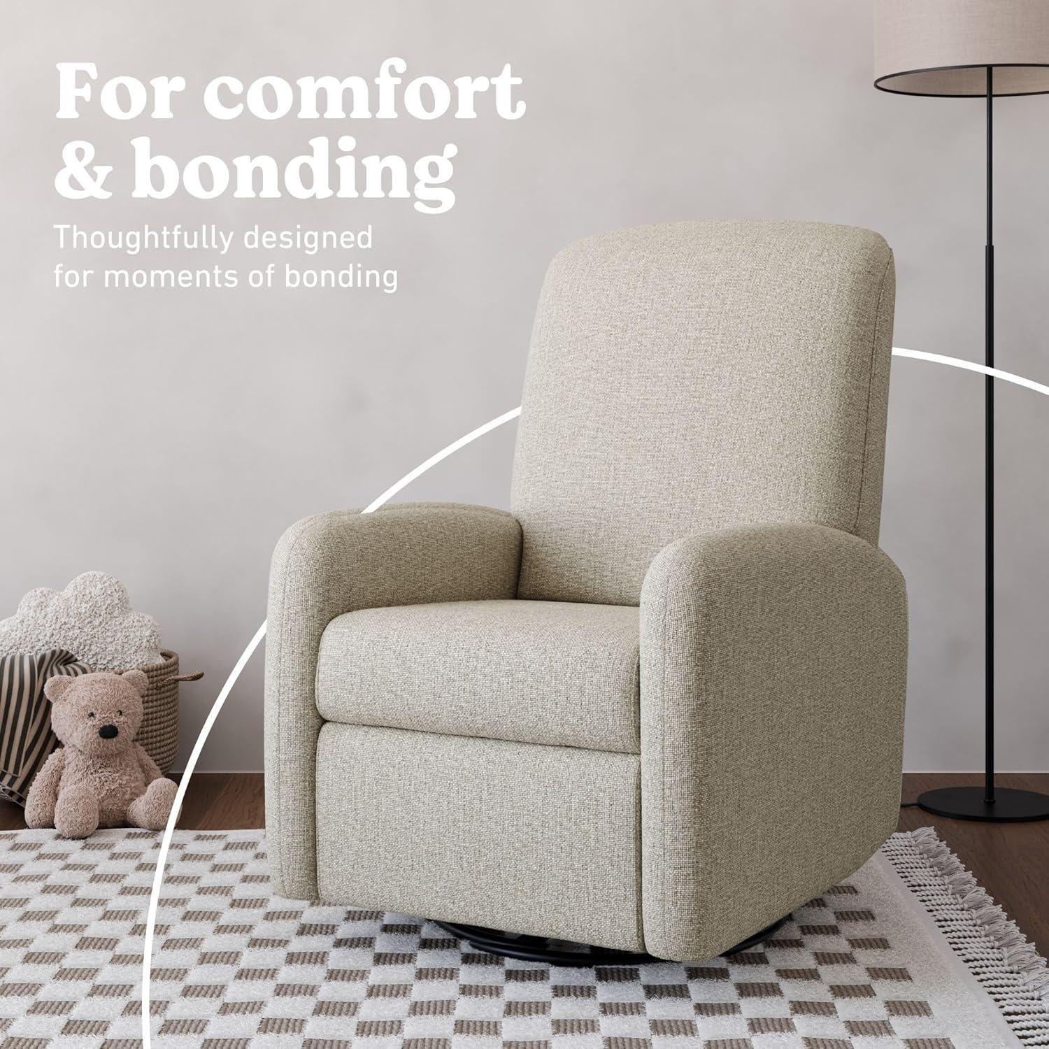 imageGraco Bellwood Power Recliner Swivel Glider Dune Basketweave Electronic Power Recliner for Nursery Includes DualUSB Charging Port for USBA ampamp USBC Glider Rocking Chair with Full ReclineDune