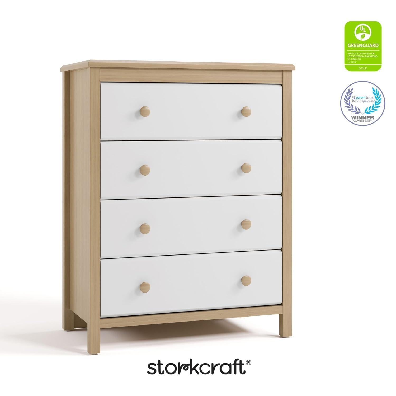 imageStorkcraft Alpine 6Drawer Dresser Driftwood  GREENGUARD Gold Certified Brown Dresser for Bedroom Kids ampamp Nursery Storage Drawers Safety Interlocking Drawers PreInstalled Tracks Kids BedroomDriftwood With White
