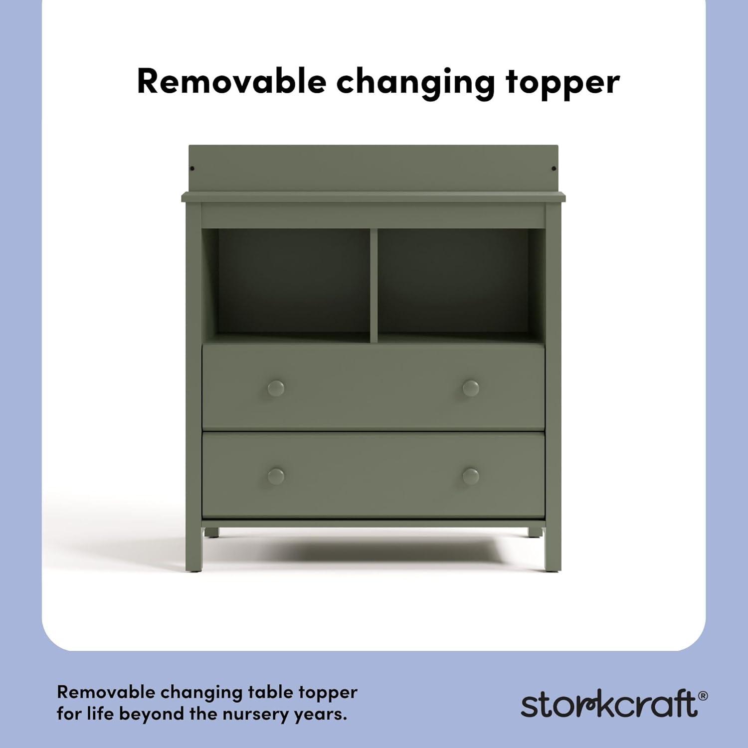 imageStorkcraft Alpine 6Drawer Dresser Driftwood  GREENGUARD Gold Certified Brown Dresser for Bedroom Kids ampamp Nursery Storage Drawers Safety Interlocking Drawers PreInstalled Tracks Kids BedroomOlive