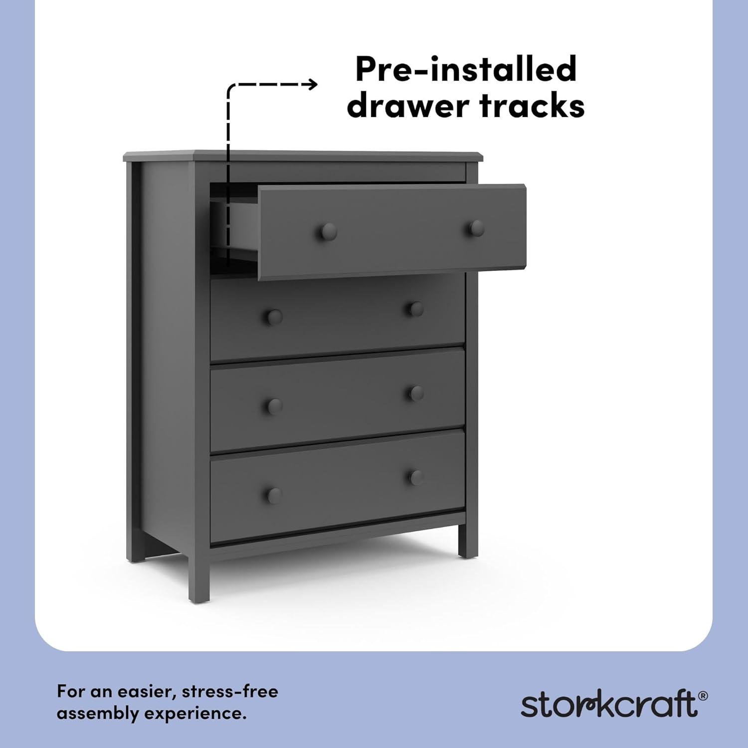 imageStorkcraft Alpine 6Drawer Dresser Driftwood  GREENGUARD Gold Certified Brown Dresser for Bedroom Kids ampamp Nursery Storage Drawers Safety Interlocking Drawers PreInstalled Tracks Kids BedroomGrey