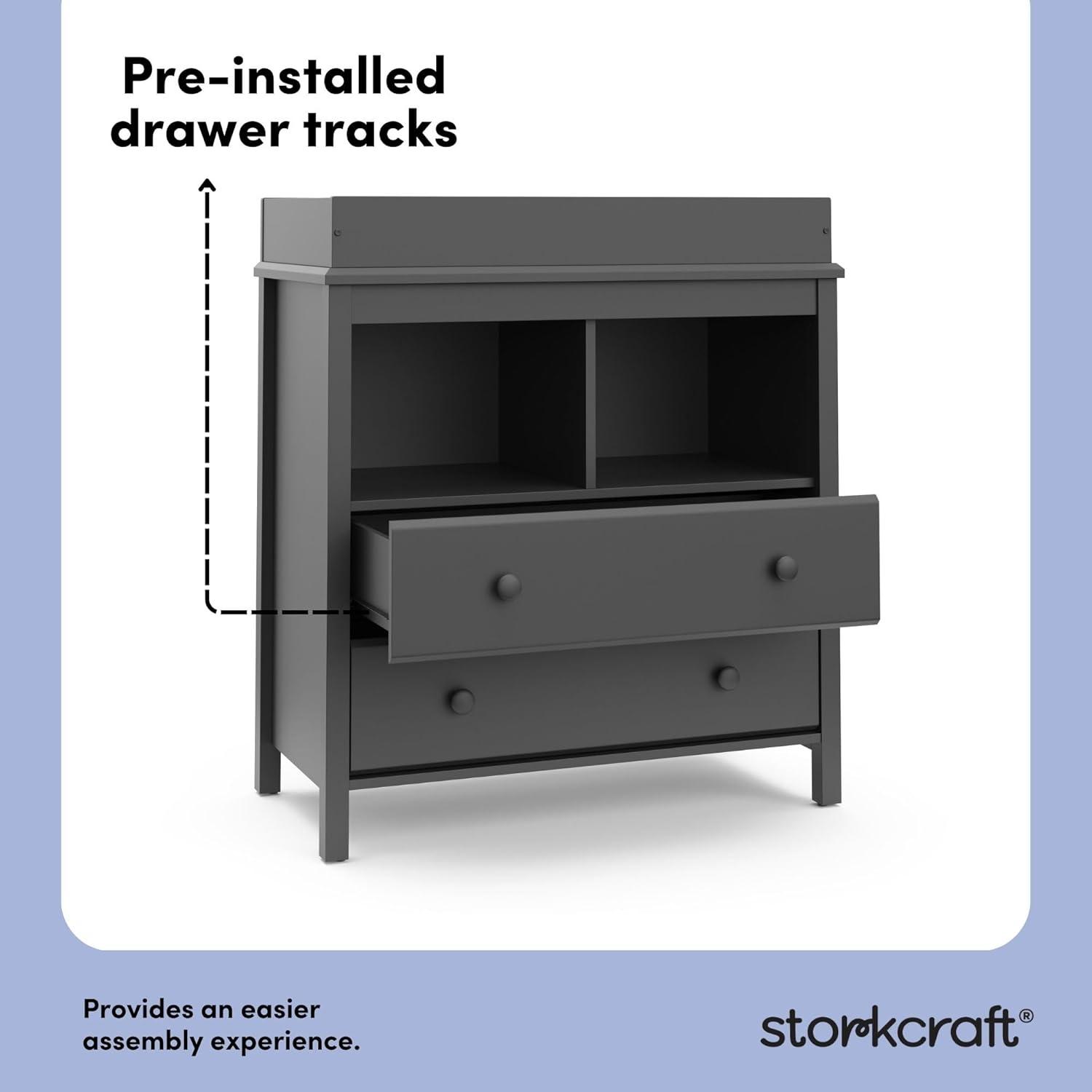 imageStorkcraft Alpine 6Drawer Dresser Driftwood  GREENGUARD Gold Certified Brown Dresser for Bedroom Kids ampamp Nursery Storage Drawers Safety Interlocking Drawers PreInstalled Tracks Kids BedroomGrey