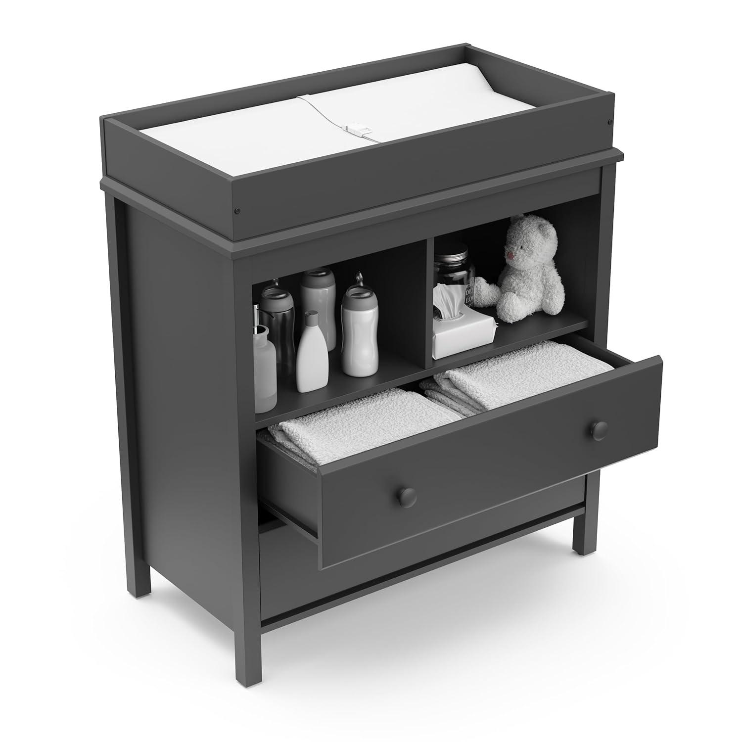 imageStorkcraft Alpine 6Drawer Dresser Driftwood  GREENGUARD Gold Certified Brown Dresser for Bedroom Kids ampamp Nursery Storage Drawers Safety Interlocking Drawers PreInstalled Tracks Kids BedroomGrey