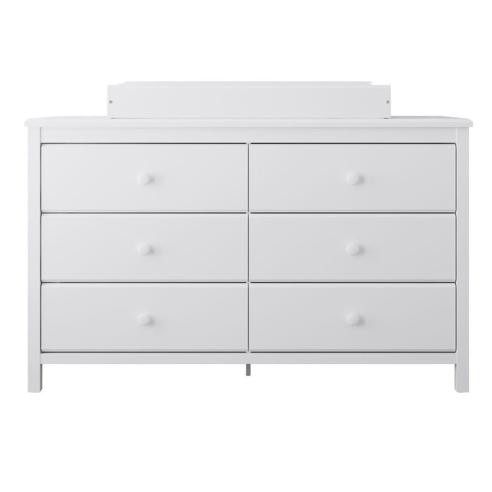 imageStorkcraft Alpine 6Drawer Dresser Driftwood GREENGUARD Gold Certified Brown Dresser for Bedroom Kids ampamp Nursery Storage Drawers Safety Interlocking Drawers PreInstalled Tracks Kids BedroomWhite