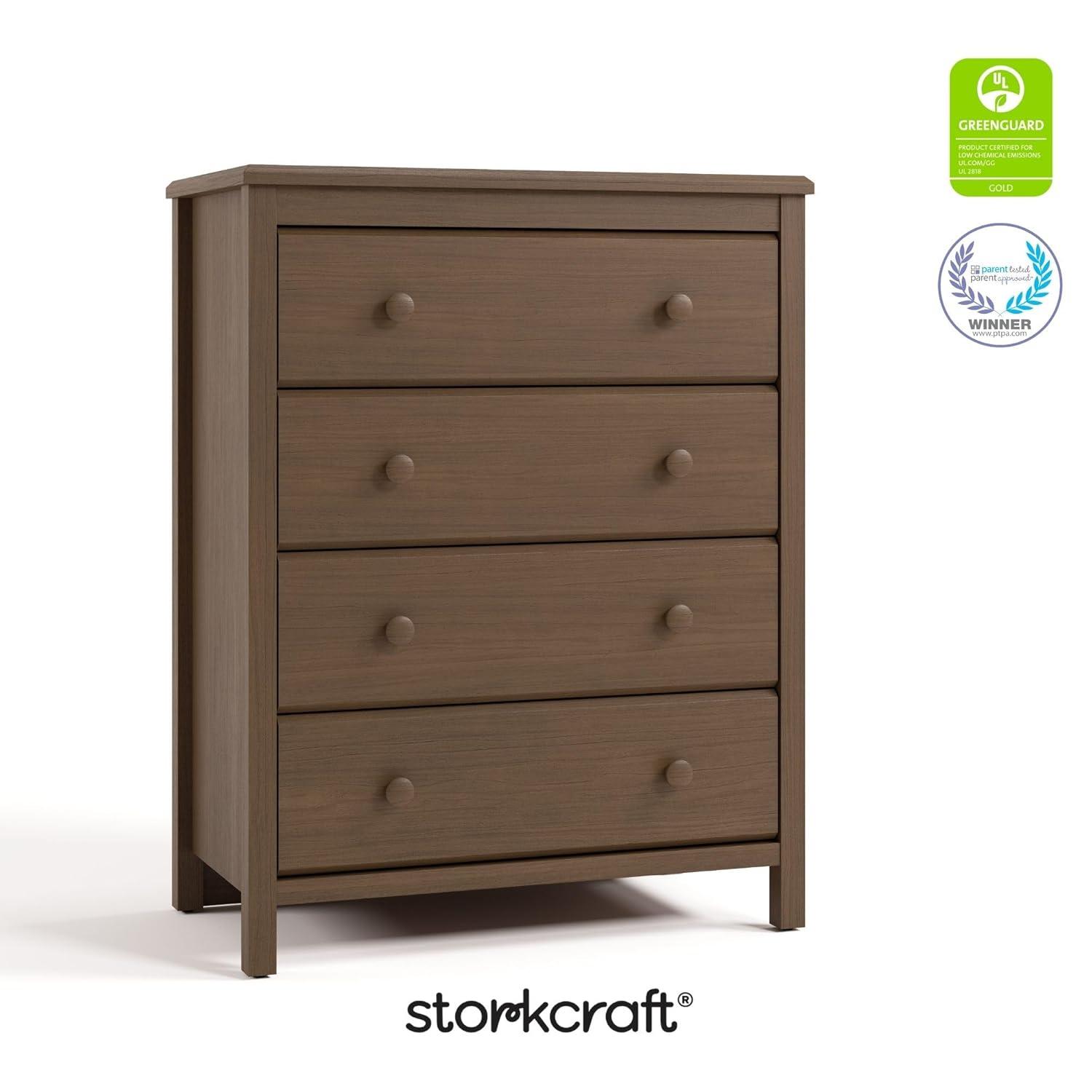 imageStorkcraft Alpine 6Drawer Dresser Driftwood  GREENGUARD Gold Certified Brown Dresser for Bedroom Kids ampamp Nursery Storage Drawers Safety Interlocking Drawers PreInstalled Tracks Kids BedroomHazelnut