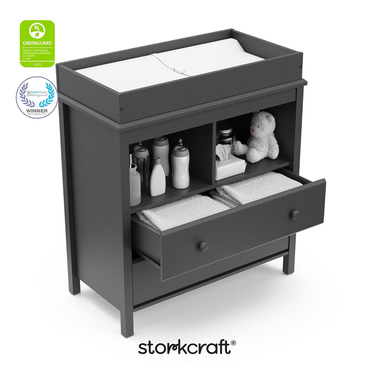 imageStorkcraft Alpine 6Drawer Dresser Driftwood  GREENGUARD Gold Certified Brown Dresser for Bedroom Kids ampamp Nursery Storage Drawers Safety Interlocking Drawers PreInstalled Tracks Kids BedroomGrey